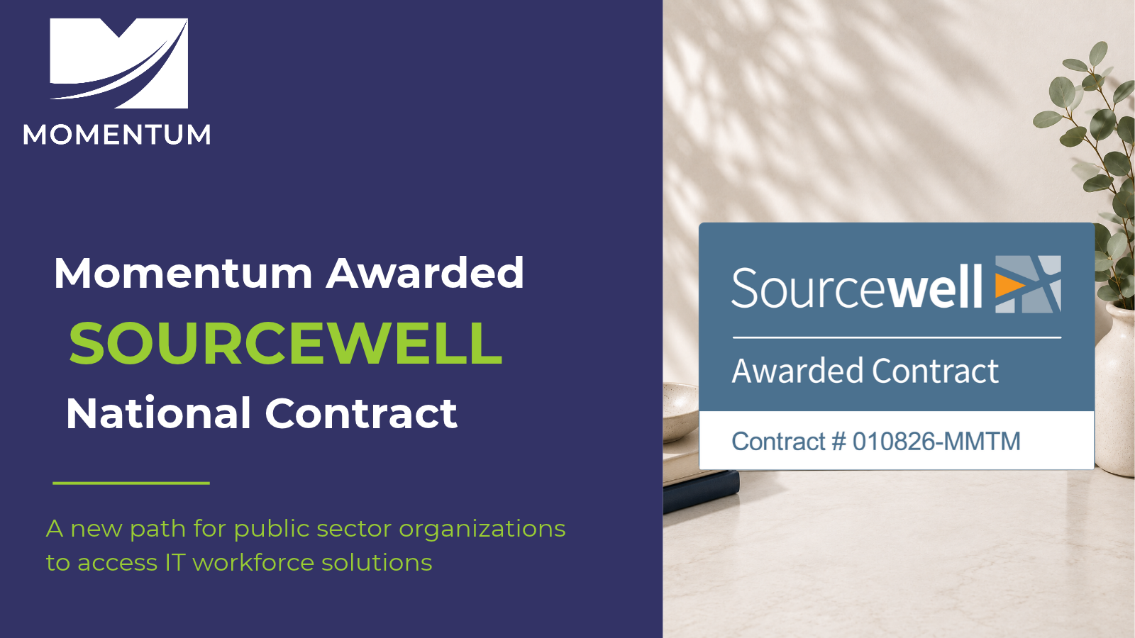 Momentum, Inc. Awarded National Sourcewell Contract for IT Workforce Solutions