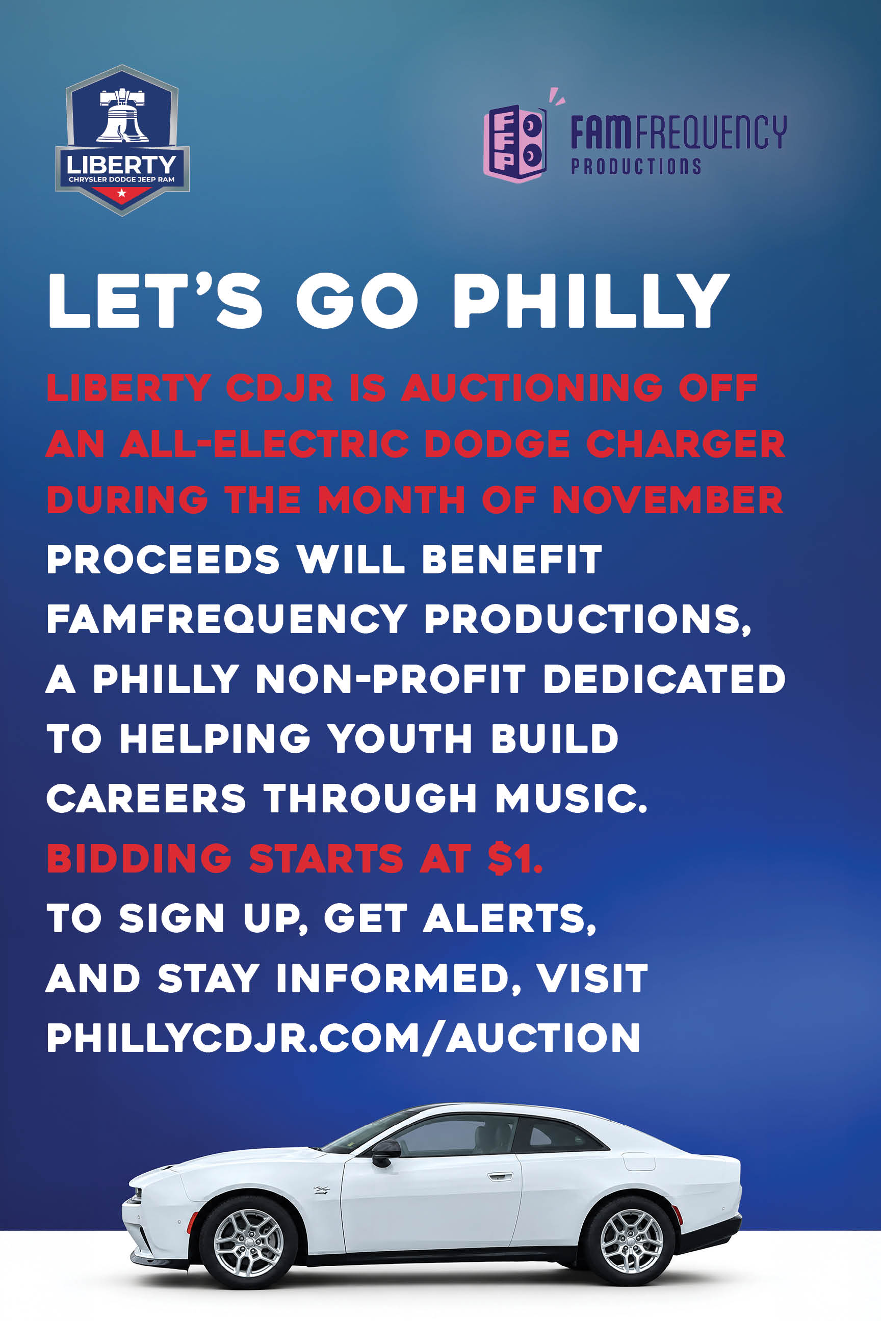 Liberty CDJR to Auction All-Electric Dodge Charger Daytona for Philadelphia Youth