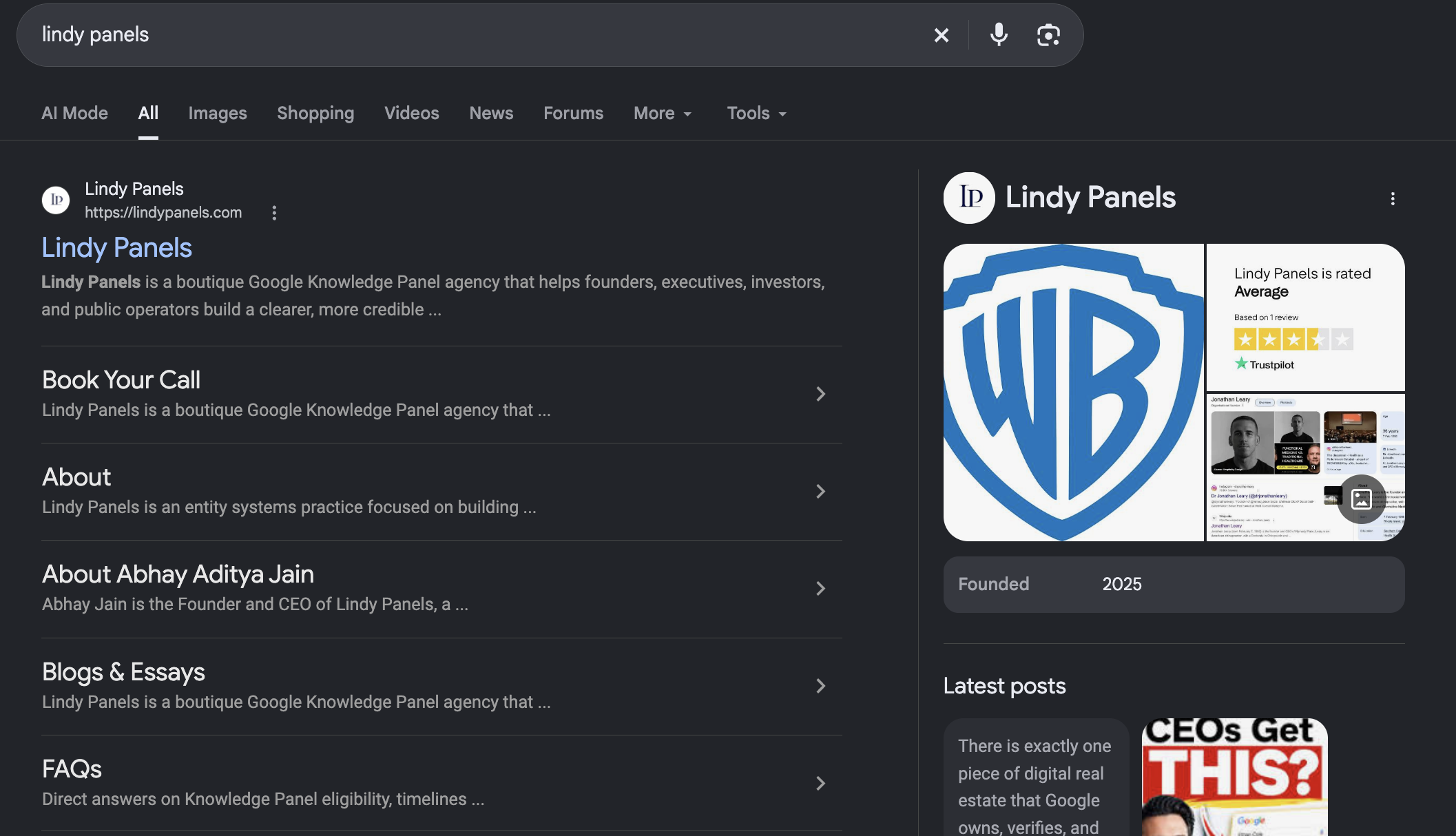 Lindy Panels Launches Company Knowledge Panels