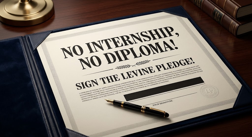NO INTERNSHIP, NO DIPLOMA! MICHAEL LEVINE CHALLENGES COLLEGES TO SIGN “THE LEVINE PLEDGE”