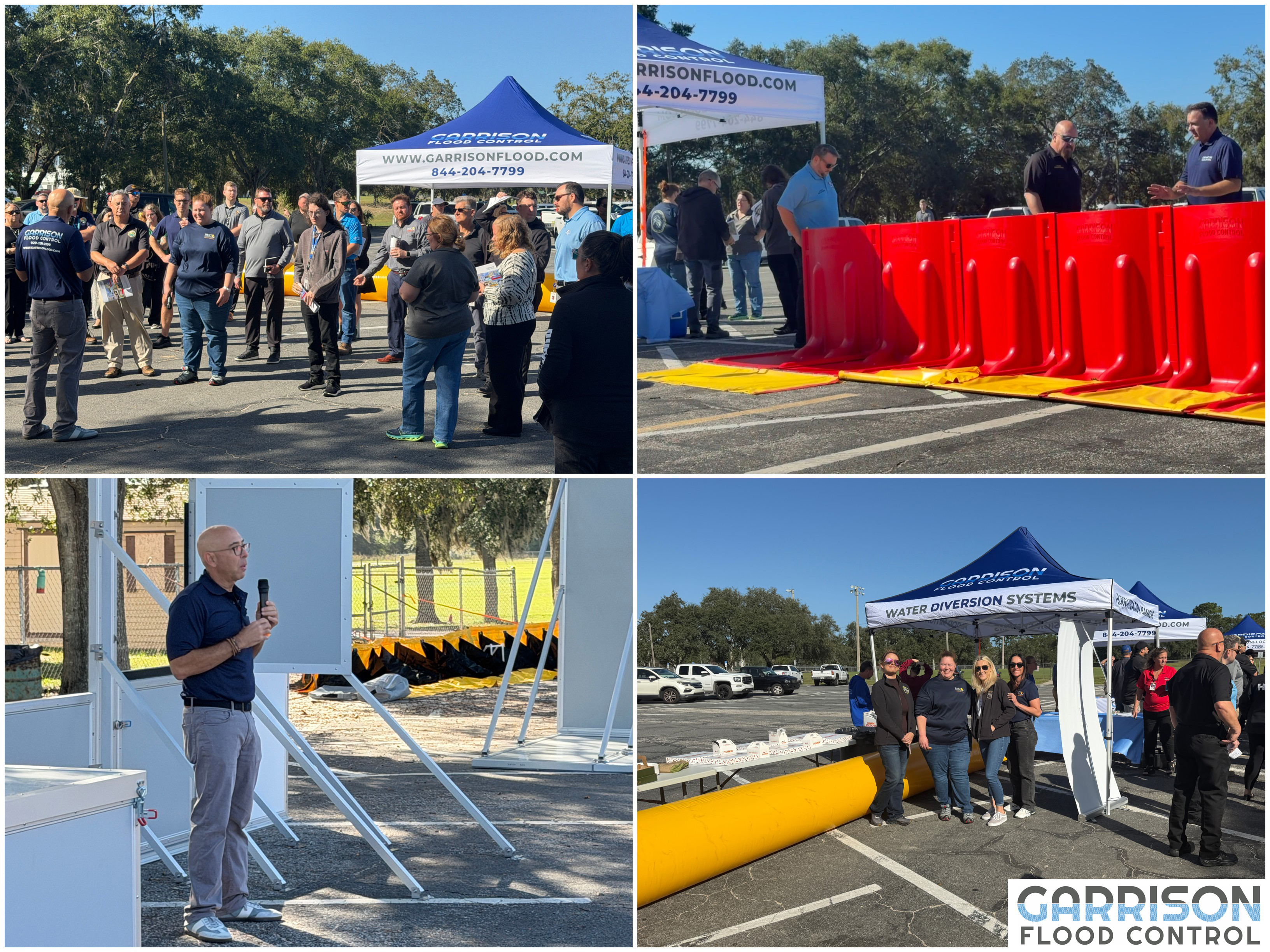 Florida Officials Attend Live Flood Barrier Demo Event by Pasco County Emergency Management and Garrison Flood Control
