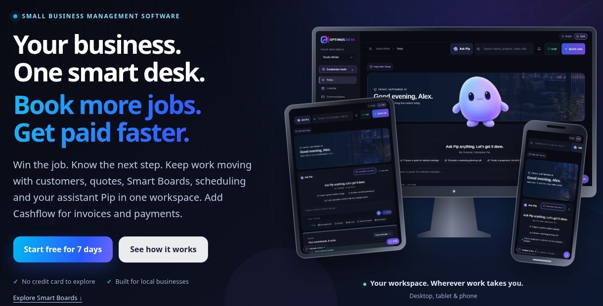 OptimusDesk Launches an AI-Powered, Smart Workspace for Small Business Owners and Their Teams