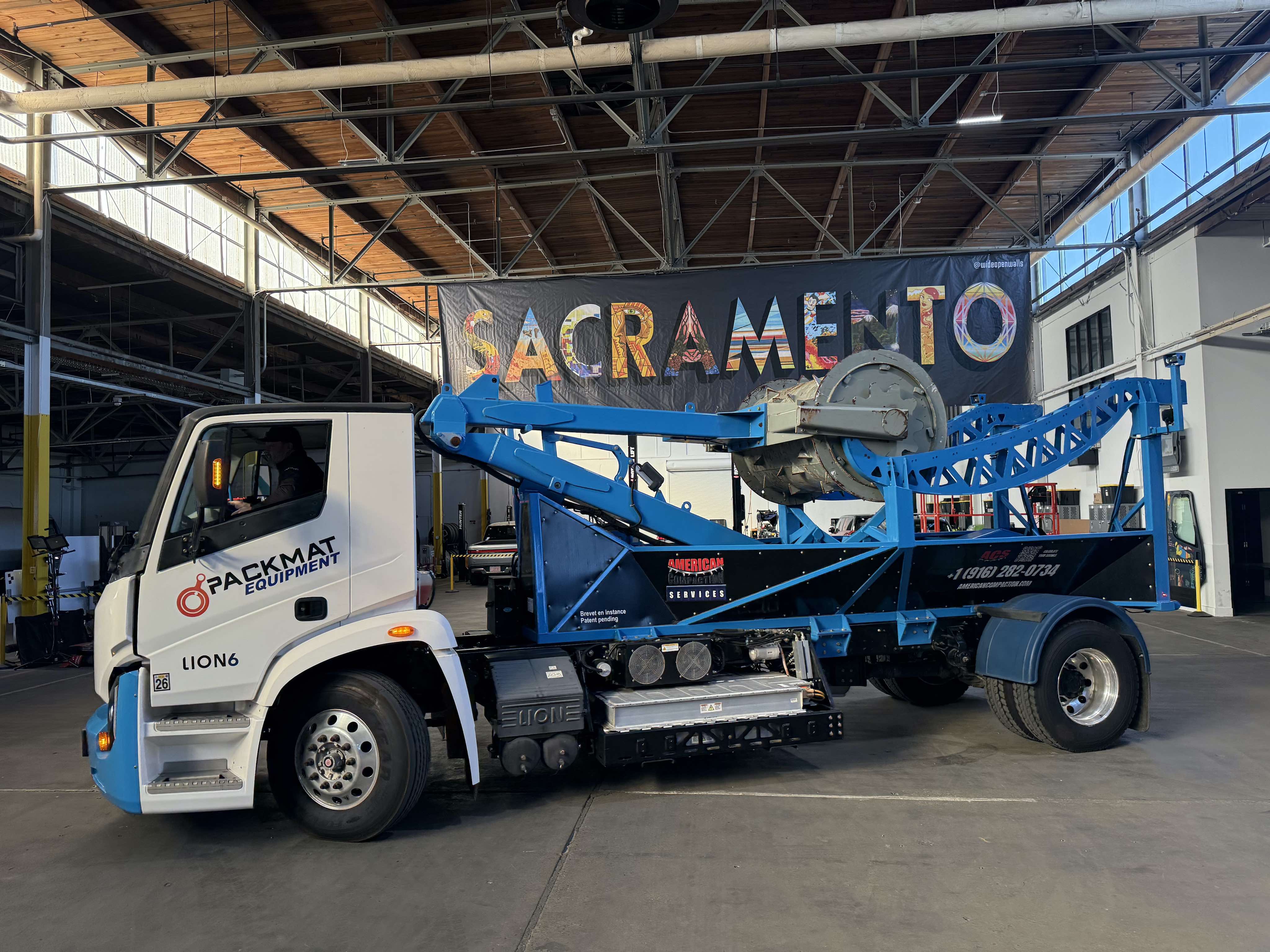 Packmat Equipment Debuts All-Electric Mobile Waste Compaction Solution in California
