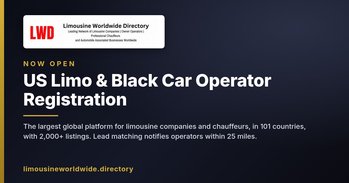 LWD, the Largest Global Limo Platform, Opens Registration to US Limo and Black Car Operators
