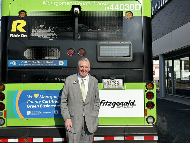 Fitzgerald Auto Malls Hosts Launch of Ride On Bus Campaign Honoring Montgomery County’s Green Certified Businesses