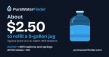 Refilling a 5-Gallon Water Jug Costs About $2.50, PureWaterFinder Data From 23,000+ Refill Stations and Springs Shows