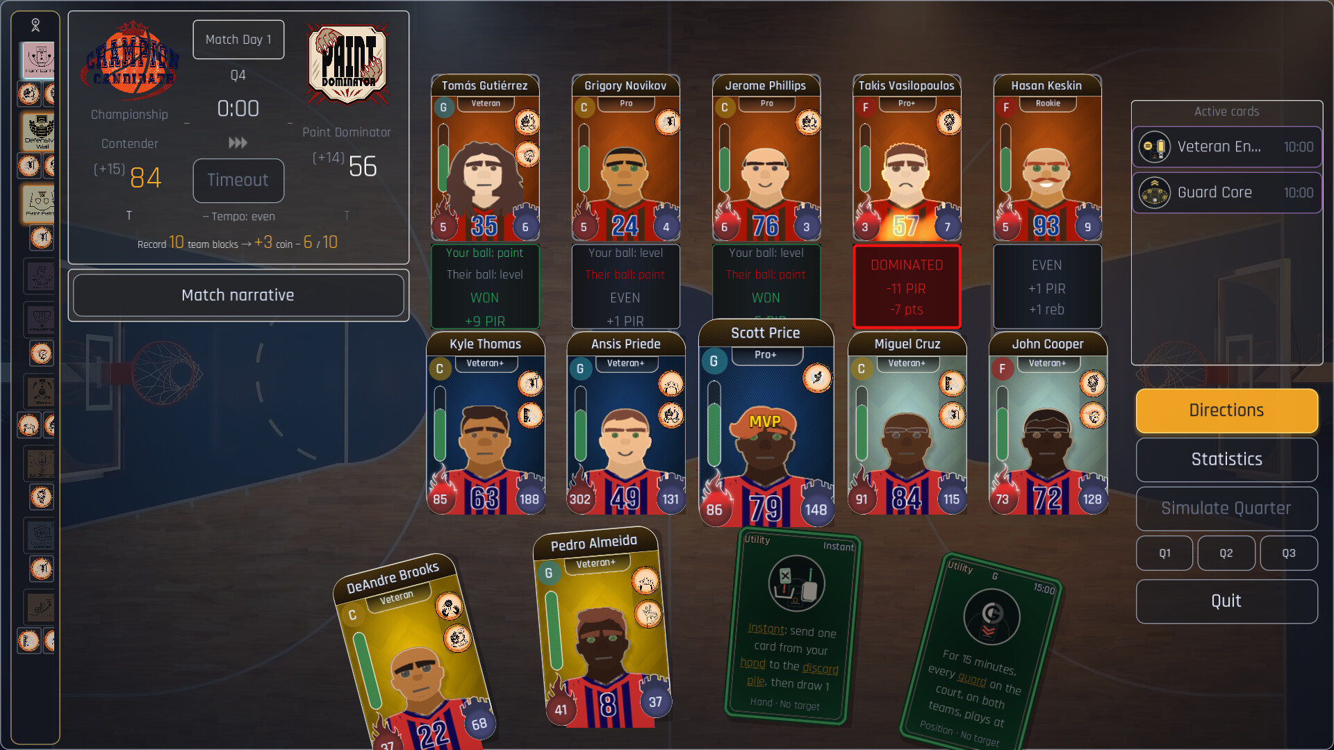 Roguelite Deckbuilder Dynasty Basketball Manager Launches Free Demo on Steam, Multiplayer Coming in December