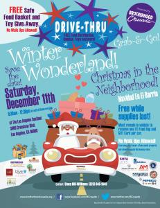 Brotherhood Crusade's Navidad En El Barrio Drive & Go! Toy, Food and Gift Card Distribution, 12/11/21, 8:30a - 12:30p PT 1