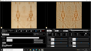 Shroud of Turin Ventral Image Processed by ProHawk Vision computer vision restoration software