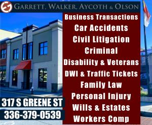 Garrett, Walker, Aycoth & Olson, Greensboro NC Attorneys at Law, Announce New Location 1