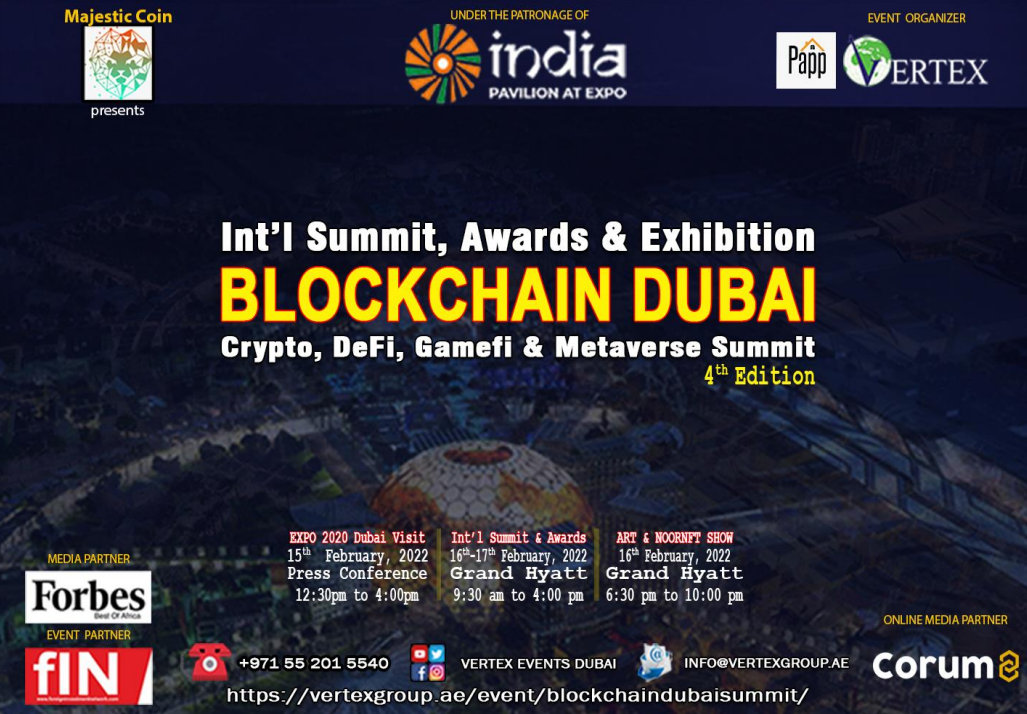 Blockchain Dubai 2022: International Conference, Awards & Exhibition ...