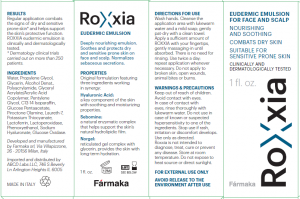 Farmaka Roxxia Eudermic Emulsion - Seborrheic dermatitis control finally available in USA 3