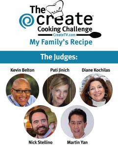 Five hosts from Create's favorite series will judge this year's Create Cooking Challenge.