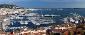 Aerial view of Port de Cannes in France
