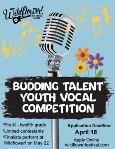 Wildflower! Budding Talent Youth Vocal Competition Auditions