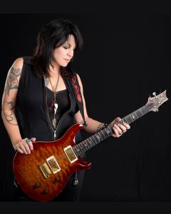 Female rock guitarist