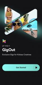 GigOut mobile app home screen