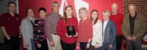 Leah Carpenter poses with her family who attended the event. From left, are her cousin, Levi Summey, her aunt, Kristy Summey, her great aunt, Prue Carpenter, her father, John, Leah, her mother, Kelly, her sister, Hannah, her grandparents, Martha and Donny