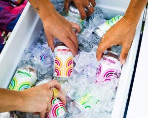 Fountain Hard Seltzer in ice bucket