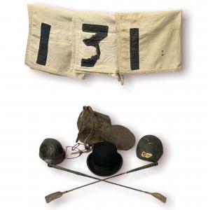 The saddle, three race-worn saddle cloths, jockey’s helmet and trainer’s hat from Sir Barton – horse racing’s first Triple Crown winner – will be auctioned May 5th.