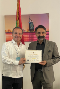 Pepe de la Cajiga promoviendo el turismo de Oaxaca en Qatar