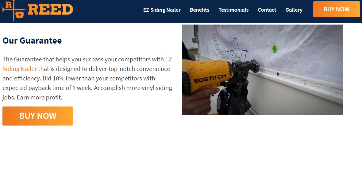 EZ Siding Nailer launched a new tool to increase production for vinyl