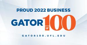 Stonehill recognized as a Gator100 Honoree