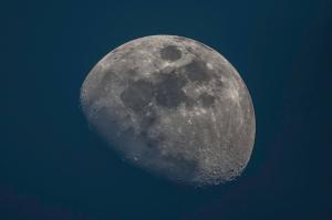 Moon in daylight, taken with Celestron AVX telescope, by David Wade Hogue