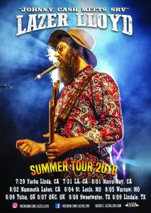 Lazer Lloyd, the singer-songwriter and virtuoso guitarist is kicking off his USA tour with four appearances throughout Southern California with his message of healing and unity through music.