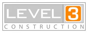 Corporate logo of Vista, California-based Level 3 Construction.