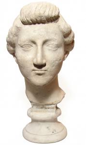 A lovely Roman marble head of a woman from the Julio-Claudian Period (circa early 1st Century BC), a fantastic Roman marble funerary stele (standing slab of stone with hieroglyphic carving or sculptured design) from the 2nd or 3rd Century AD, and a beautiful circa 500-460 BC Greek black-figure lekythos (painted pottery vessel) are expected top lots in Ancient Resource Auctions’ online Fall Exceptional Antiquities Sale planned for Saturday, October 3rd