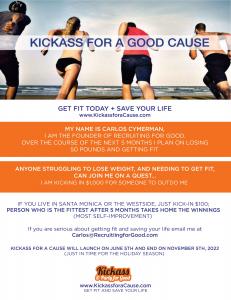 Participate in The Sweetest Fitness Challenge...Kickass for a Cause...Get Fit Today...and Save Your Life! #sweetfitnesschallenge #recruitingforgood #kickassforacause #saveyourlife #partyforgood www.KickassforaCause.com