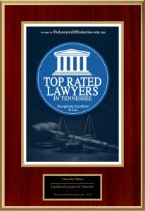 top rated lawyer plaque