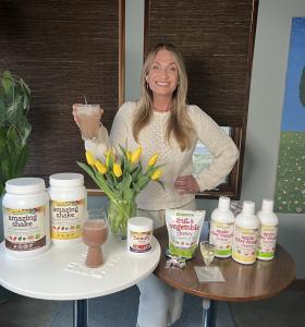 Heather Thomson with her Superfood brand Beyond Fresh