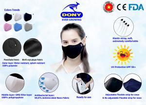 DONY MASK - premium Covid antibacterial cloth face mask (washable, reusable) with CE, FDA, TUV Reach, DGA Certification