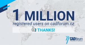 1 million users on CADforum.cz