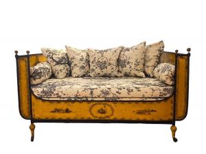 19th century French tole painted daybed in the campaign style ($4,612).