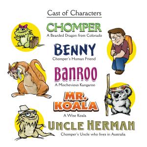 The cast of characters in Carmen Swick's new book "Chomper, My Bearded Dragon" on sale now at Amazon and all book purchasing platforms.