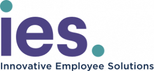 IES company logo letters on white background 