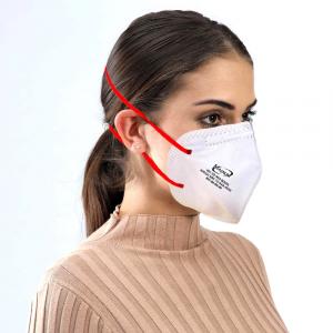 Woman wearing NIOSH-approved N95 face mask from CT Biotech