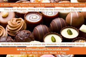The Sweetest Paid Gig for Kids to Eat Chocolate and Love Work #kidsgetpaidtoeat #12monthsofchocolate