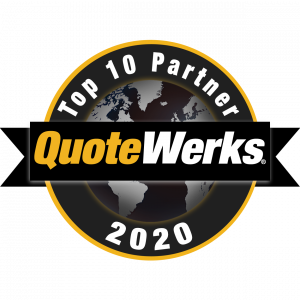 QuoteWerks 2020 Top 10 Partner Award Logo for Quoting Software/Proposal Software/CPQ