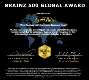 Top 500 Global Award for April Ritz, Owner of The Savvy Associates