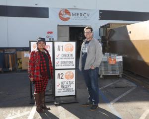 Estrella Harrington, Founder of GUARDaHEART Foundation and Pastor John Hudgins, Director of The Mercy Warehouse