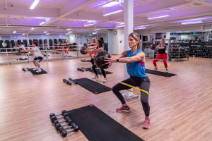 women exercising in a gym
