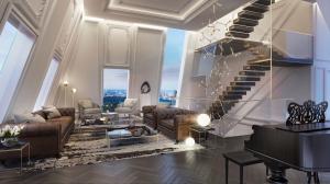 Hampshire House has oversized windows to bring the outside in and filter in an abundance of natural light.