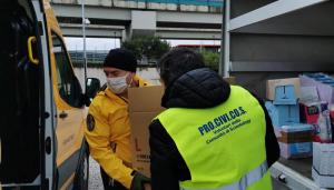 Scientology Volunteer Ministers of Turin collect supplies to deliver to families affected by the 29 December earthquake in Sisak, Croatia.