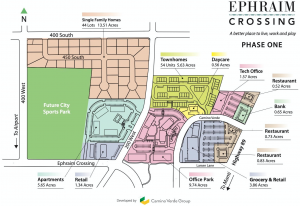 A unique, multi-purpose hub is coming to central Utah Ephraim Crossing site plan