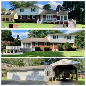 “514 E. Gwynnfield Road, Tappahannock, VA, is a well built one owner 5 bedroom 2 bath brick/vinyl sided home with a walk-out basement on a .34± acre lot one block off the Rappahannock River in Essex County, VA.  An adjacent .36± acre lot will convey with the home.