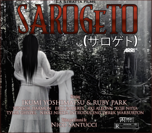 A woman in a white flowing dress searches throught lush greenery of The Suicide Forest